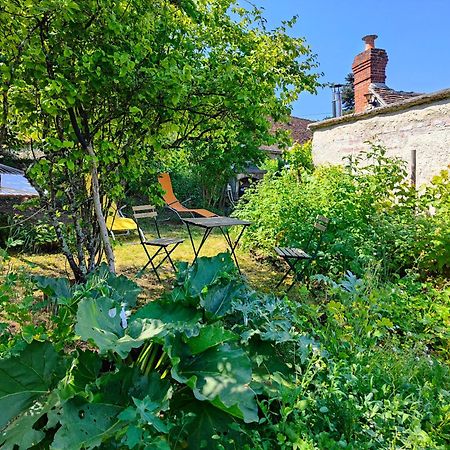 蒙卢索卢瓦尔La Maison Bleue De Husseau Ancienne Ferme Semi-Troglodytique 18E Siecle别墅 外观 照片