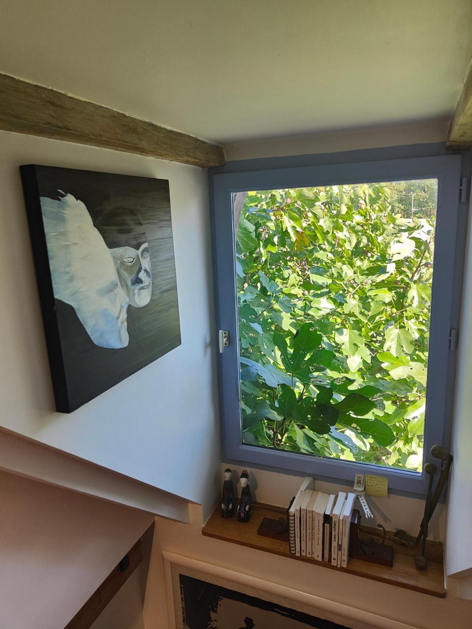 蒙卢索卢瓦尔La Maison Bleue De Husseau Ancienne Ferme Semi-Troglodytique 18E Siecle别墅 外观 照片